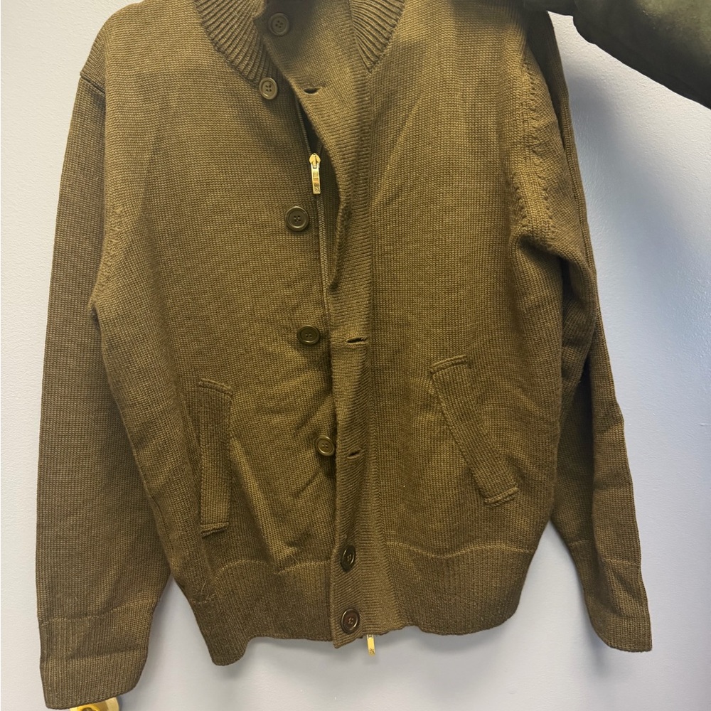 Men's Brown Cardigan Sweater